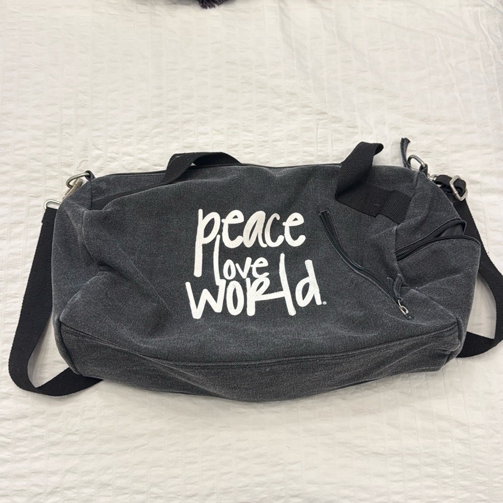 Peace Love World Duffel Bag